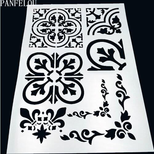 29.5*21cm Decorative pattern scrapbook stencils spray plastic mold shield DIY cake hollow Embellishment printing lace ruler