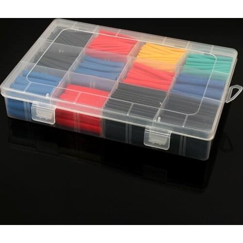 580pcs/750pcs Heat shrink tube kit Insulation Sleeving Polyolefin Shrinking Assorted kit heat wrap shrink box