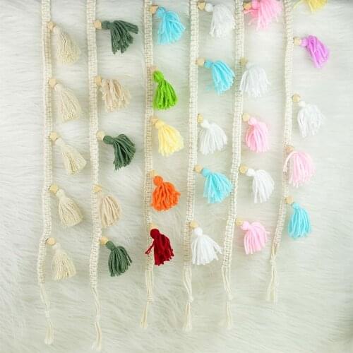Macrame Woven Tassel Banner Boho Chic Home Wall Hang Fringe Garland Wedding Festival Party Baby Shower Wall Tapestry Decorations