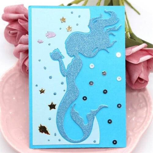 Mermaid Metal Cutting Dies Stencils for DIY Scrapbooking/photo album Decorative Embossing DIY Paper Cards