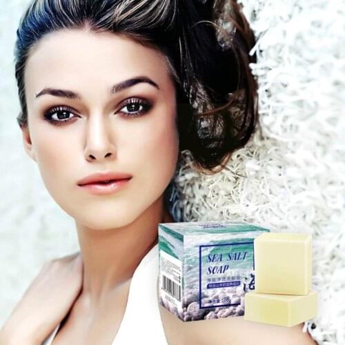 100g Sea Salt Soap whitening Moisturizing Wash Base Treatment Pimple Care Face Soap Skin Handmade Wash Face Removal Acne S1K5