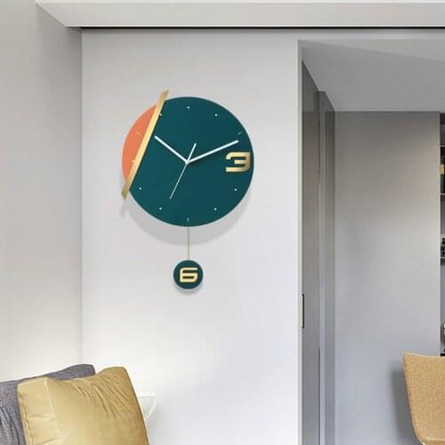 Big Size Pendulum Wall Clock Silent Display Modern Design Office Wall Clock Simple Living Room Reloj De Pared Home Decor DL60WC