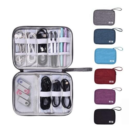 Cation New Data Cable Storage Bag, Charger Earphone Cable U Disk Multi-Function Finishing Box Portable Phone Bag