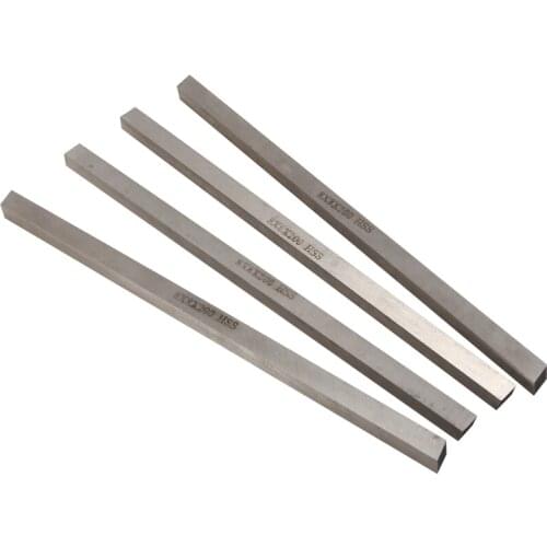 New 4 pcs CNC Lathe HSS Square Cutting Tool Bits Bar 8mm x 8mm x 200mm Gray