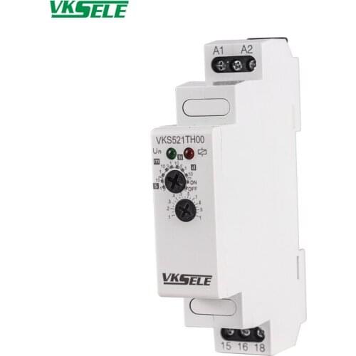 New type VKS521T 5A 0.1s to 10 days wide timer range DIN Rail timer delay switch relay