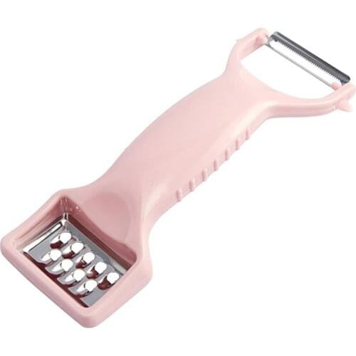 Kapmore 1pc Vegetable Peeler Plastic Double-Sided Solid Color Fruit Peeler Vegetable Slicer Fruit & Vegetable Tools Accessories
