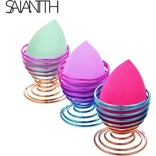 SAIANTTH Gradient cosmetic puff stand shelf beauty makeup egg rack anti-mold drying gourd water drop makeup puff storage racking