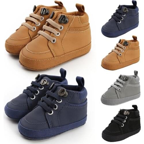 Casual Fashion Baby Girls Boys Shoes Solid Cross-tied Fashion Toddler First Walkers Kid Shoes Non-slip And Warm Casual Shoes