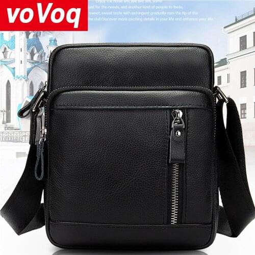Casual Men Shoulder Bag Vintage Crossbody Bags High Quality Male Bag Genuine Leather Handbag Capacity Men Messenger Bag Tote Bag