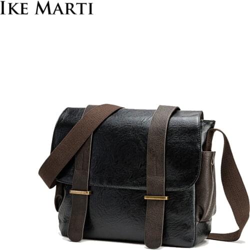 Casual Men Shoulder Bag Crossbody Bags Vintage High Quality Male Bag PU Leather Handbag Capacity Men Messenger Bags Tote Bag