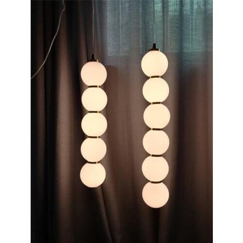 Modern Nordic Pearl Type Chandelier Light luxury Glass Ball Chandelier For Living Room Restaurant Hotel Hall Lighting B310