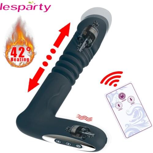 Thrusting Dildo Vibrator Big Butt Plug Anal Vibrator Wireless Remote Control Male Prostate Massager Anus Toys Vibrators for Men
