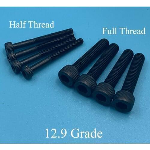 M16*65/70/75/80/90/100/110mm 12.9 Grade Carbon Steel Full Half Thread DIN912 Cap Cup Allen Head Bolt Hex Hexagonal Socket Screw