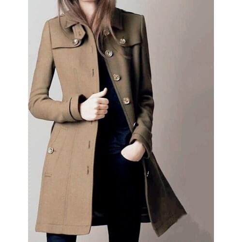 Young17 Womens Camel Coats