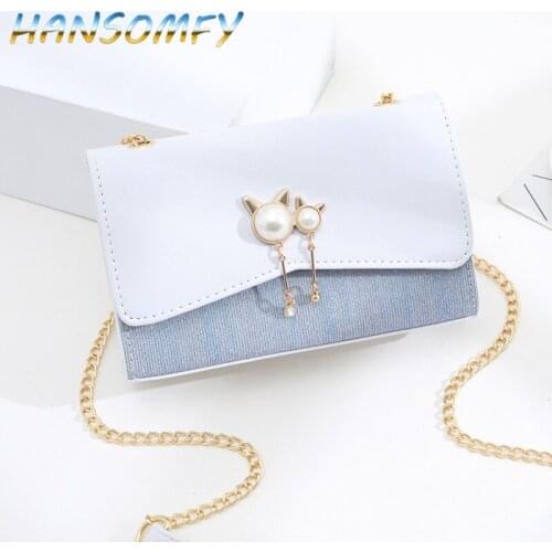 HANSOMFY Lady Handbag Metal Women Pack 2019 New Fashion Shopping Coin Purse Clutch Mini Shoulder Messenger Crossbody Bags ML-27
