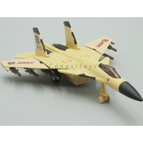 1:87 Diecast Military Aircraft Model China Jian-15 Jet Fighter King Pull Back Toy With Sound & Light