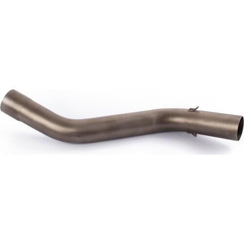1Pc Motorcycle Stainless Steel Exhaust Middle Pipe Link Pipe Fit For 51mm Exhaust KAWASAKI ZX6R ZX-6R 2009-2014