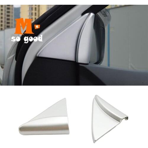 2017 2018 2019 For Nissan Navara NP300 Car Interior A-pillar Speaker Horn Ring Cover Trim ABS Chrome Auto Moulding Accessories