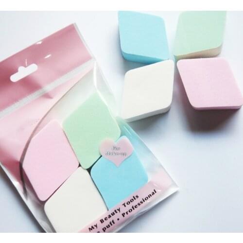 4PCS Blender Sponge Cosmetic Soft Puff Women Lady Beauty Makeup Foundation Contour Facial Sponges Powder Puff Random Color