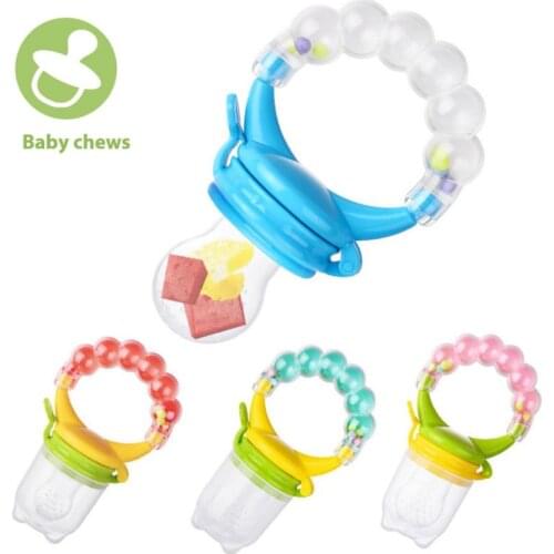 5 Colors Baby Bites Happy Childrens Bell Fruit And Vegetable Music Baby Food Supplement Fruit Chews For Baby Feeding Care