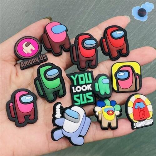 50pcs Wholesale PVC Game Robots Boys Shoes Accessories Garden Shoe Decorations Fit Children Backpack Croc Jibz Charm