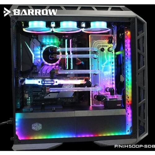 Barrow H500P-SDB V1, Waterway Boards For CoolerMaster H500P Case, For Intel CPU Water Block & Single GPU Building