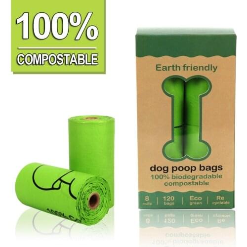 Earth Rated Dog Poop Bag Eco Friendly Recycling Degradable Eco Dog Bags Pet Supply Cat Dog Poop Waste Bags 8 Rolls Green