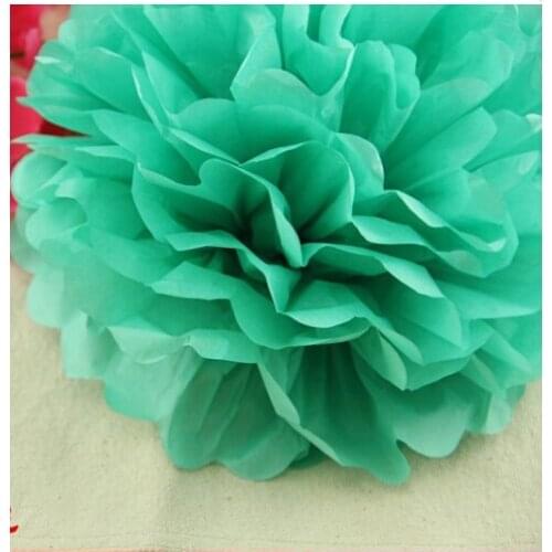 1pcs Tiffany blue 6inch 15cmTissue Paper POM POMS Flower Kissing Balls Home Decoration Festive Party Supplies Wedding Favors