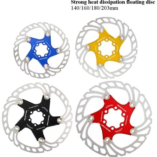 Bicycle Brake Disc Pads Cooling Disc Floating Ice Rotor For MTB Mountain Gravel Road 203mm 180mm 160mm 140mm Rotor Bicycle Part