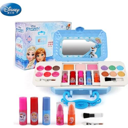 Disney girls frozen cosmetics Snow Princess real makeup suitcase box set girl with gift box Beauty Fashion toys