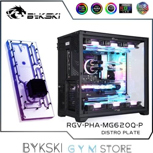 Bykski Distro Plate For PHANTEKS MG-NE620Q Case, 2X 360 Radiator Water Cooling Loop Solution, 12V/5V RGB SYNC, RGV-PHA-MG620Q-P