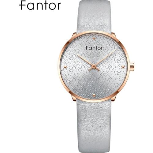 Fantor Top Luxury Brand Elegant Ladies Watches Women Fashion Minimalist Leather Quartz Wristwatch Female Dress Wrist Watch