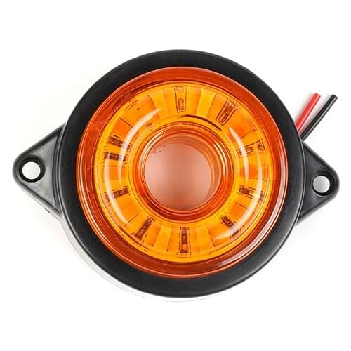 2Pcs Car Truck Trailer LED Side Marker Light Yellow Turn Signal Clearance Light Indicator Lamp For Lorry Van Caravans 10-30V