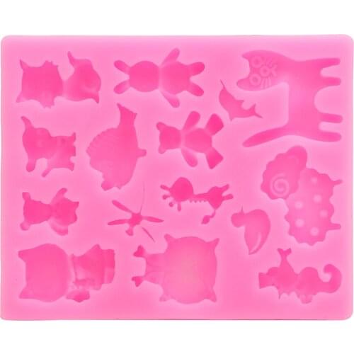 Cake Decorating Tools for Fondant Cake Bread Jelly Chocolate Ice Pudding Food-grade Silicone Cute Animals Mold