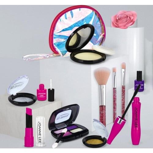 Pretend Play Girls Makeup Kit Toys Safe Non-Toxic Kids Cosmetic First Make Up Pretend Toy Set For Little Princess Play Dress Up