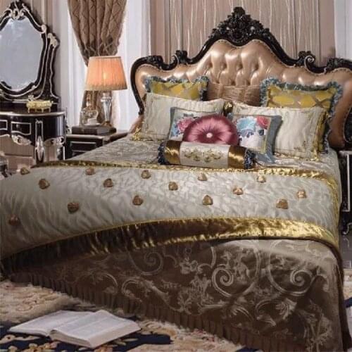 12Pcs Jacquard Bedding Set Luxury French Bed Linen King Size Duvet Cover Double Bed Cover Quilt Pillowcase