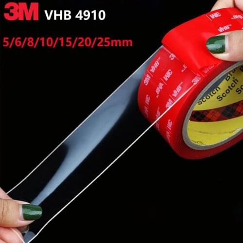 1Pc Double-sided Gelatin Tape Through 3m Width 10/20mm Strong No Trace High Viscosity Waterproof Non-slip High Temperature Fixed