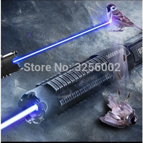 HOT! AAA Most Powerful Military Flashlight Burning Laser Torch 450nm 30000m Focusable Blue laser pointer Burn paper 30w Hunting