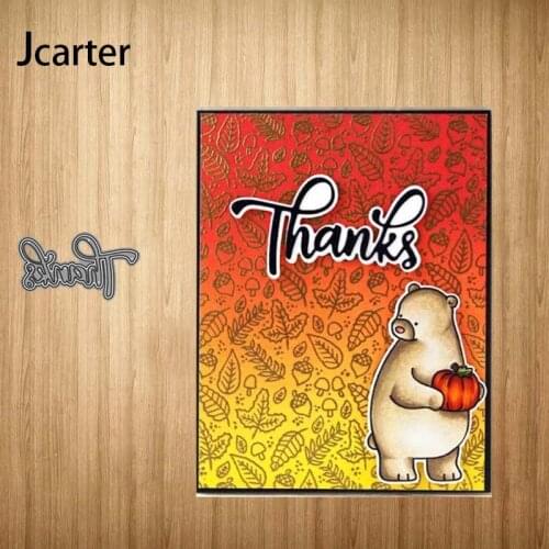 New Design Metal Cutting Dies Thanks Letters Craft Stencil Diy for Scrapbooking Handmade Card Make Shape Album Decoration Model