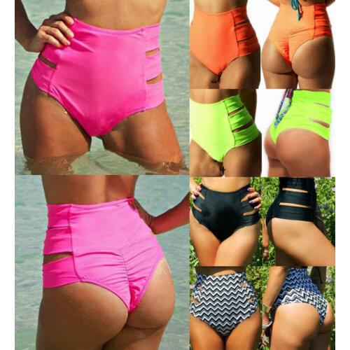 New Women Sexy Bikini Brazilian Cheeky Bottom Thong V Swimwear Swimsuit High Waist Bottom Beachwear