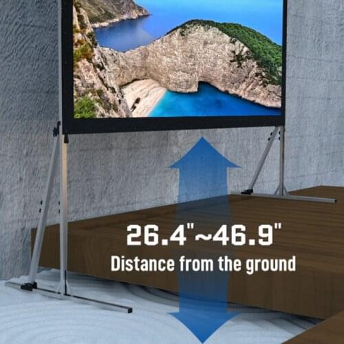OMSWFR-3 16:10 Fast Fold Projector Screen w/ Stand Garden Movie Screens 100" 120" 135" with Front and Rear Projection fabrics