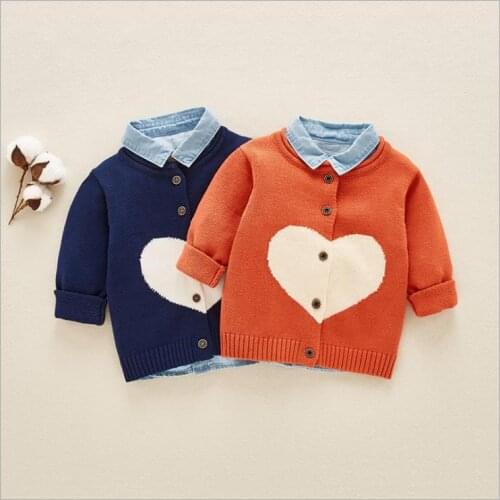 Girls autumn cardigan cotton sweater
