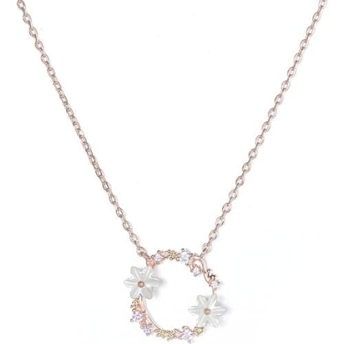 Plum wreath necklace 10 mm necklace