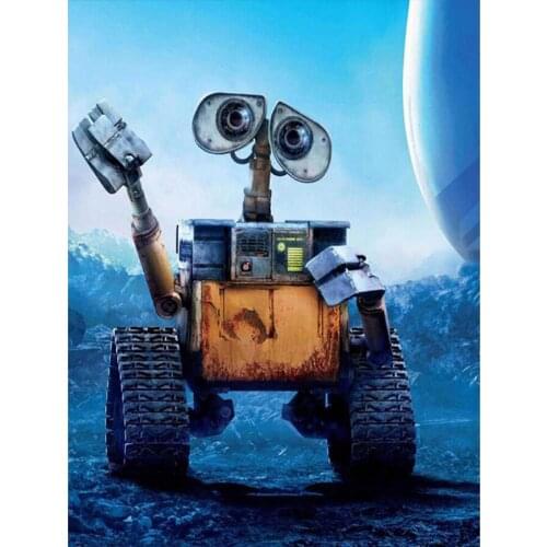 Full square round diamond painting cartoon robot mosaic handmade cross stitch diamond embroidery home decoration painting