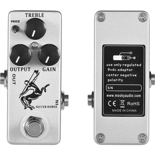 Hot Mosky SILVER HORSE Electric Guitar Mini Effect Pedal Overdrive Effect Pedal New Micro Pedal Guitar Accessories Guitar