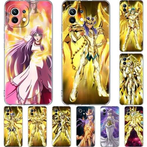 Clear Case for Xiaomi Mi Poco X3 NFC M3 11 10T Lite Phone Soft Cover Note 10 Pro 9T Transparent Celular Capa Saint Seiya Athena