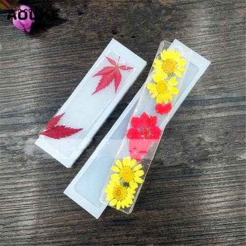 Rectangular Bookmarks Shape Silicone Mold Jewelry Accessories DIY Mobile Phone Decoration Epoxy Mould Fondant Cake Molds Tools