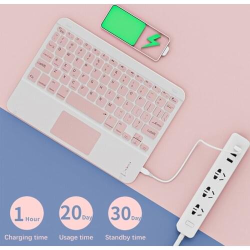 Luxury Touchpad Wireless Bluetooth Keyboard Phone Case For Apple iPad 7th 8th Generation 11 2020 2018 Tablet Cloth Leather Case