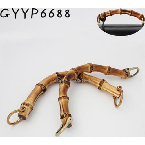 1-10-30 pcs Natural bamboo handles for bags replacement,retro hand made knit bag handbags bamboo handle