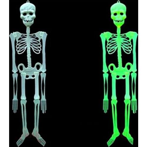 Horror Luminous Movable Skull Skeleton Props Glow Evil Party Favors Fantasia Eve Scary Halloween Decoration Party Holiday DIY